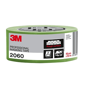 3M Cinta de Enmascarar Profesional para Superficies Rugosas - 48mm x 50m - Color Verde