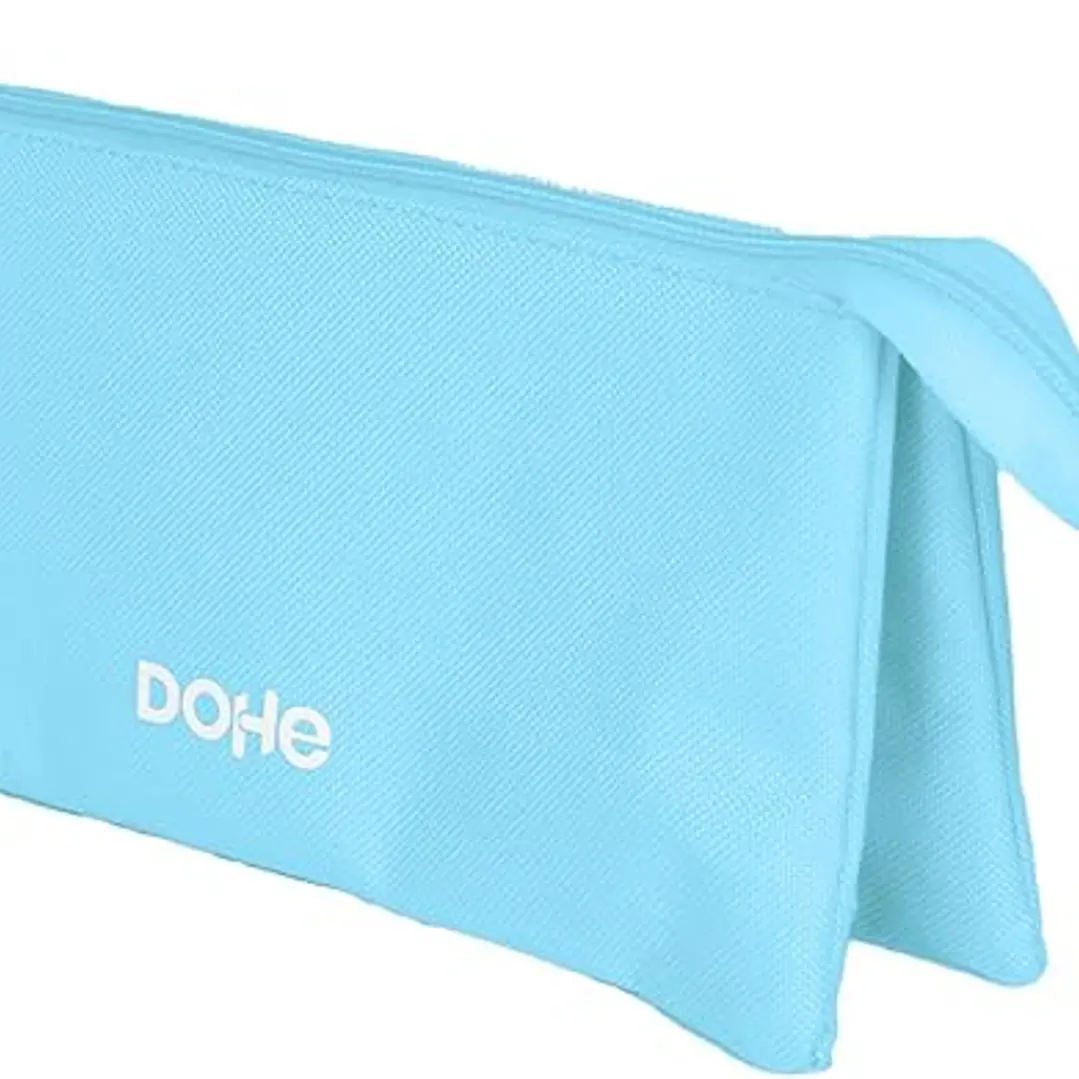 Dohe Serenity Portatodo Triple - Cierre Doble con Cremallera y Tirador de Goma - Color Azul 1