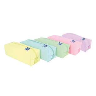 Oxford Kangoo Live & Go Estuche Cuadrado Grande - Material Esponjoso - Goma Elastica para unirlo al Cuaderno - Colores Surtidos Pastel