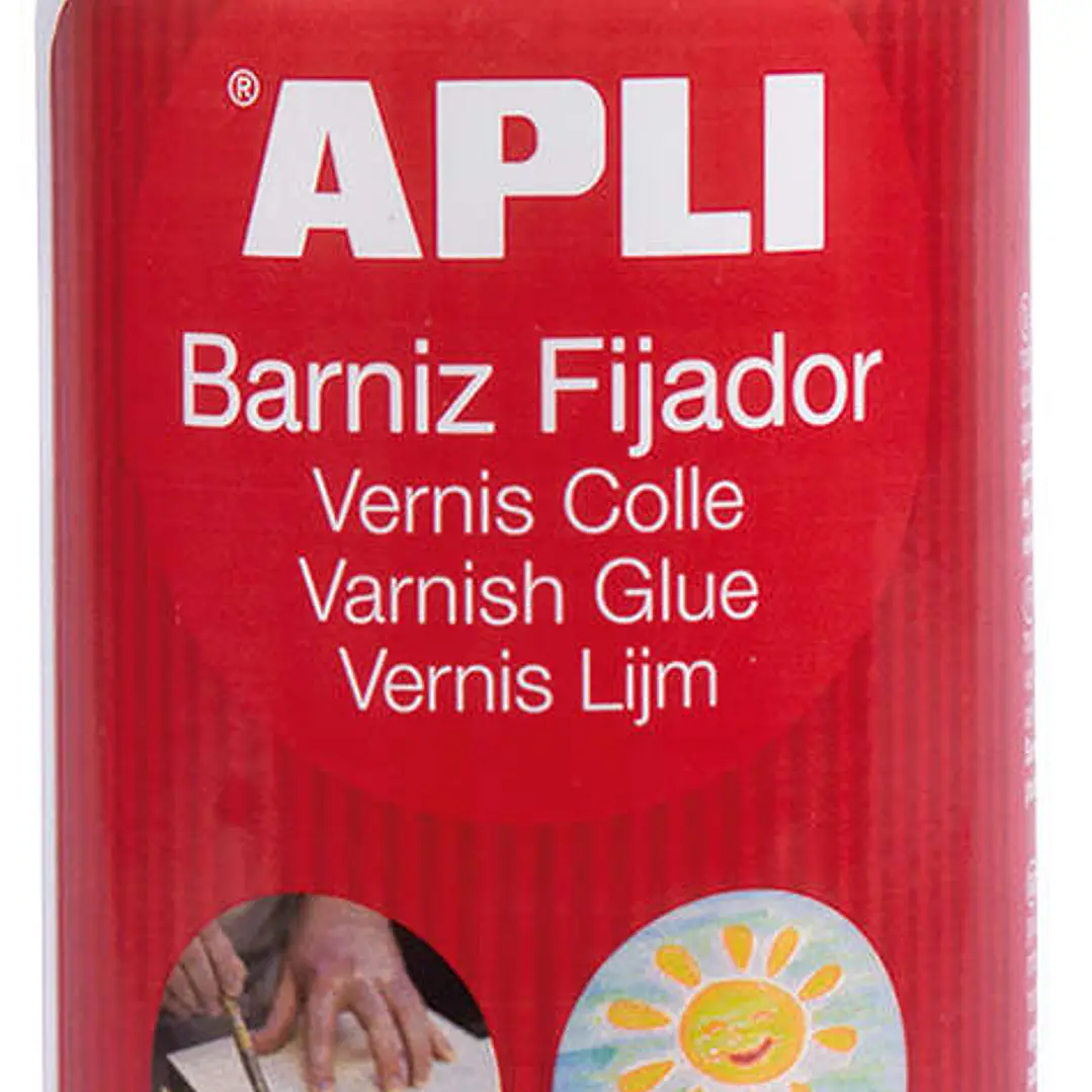 Apli Barniz Adhesivo Brillante 750ml - Proteccion Duradera - Secado Rapido - Resistente al Agua - Transparente 1