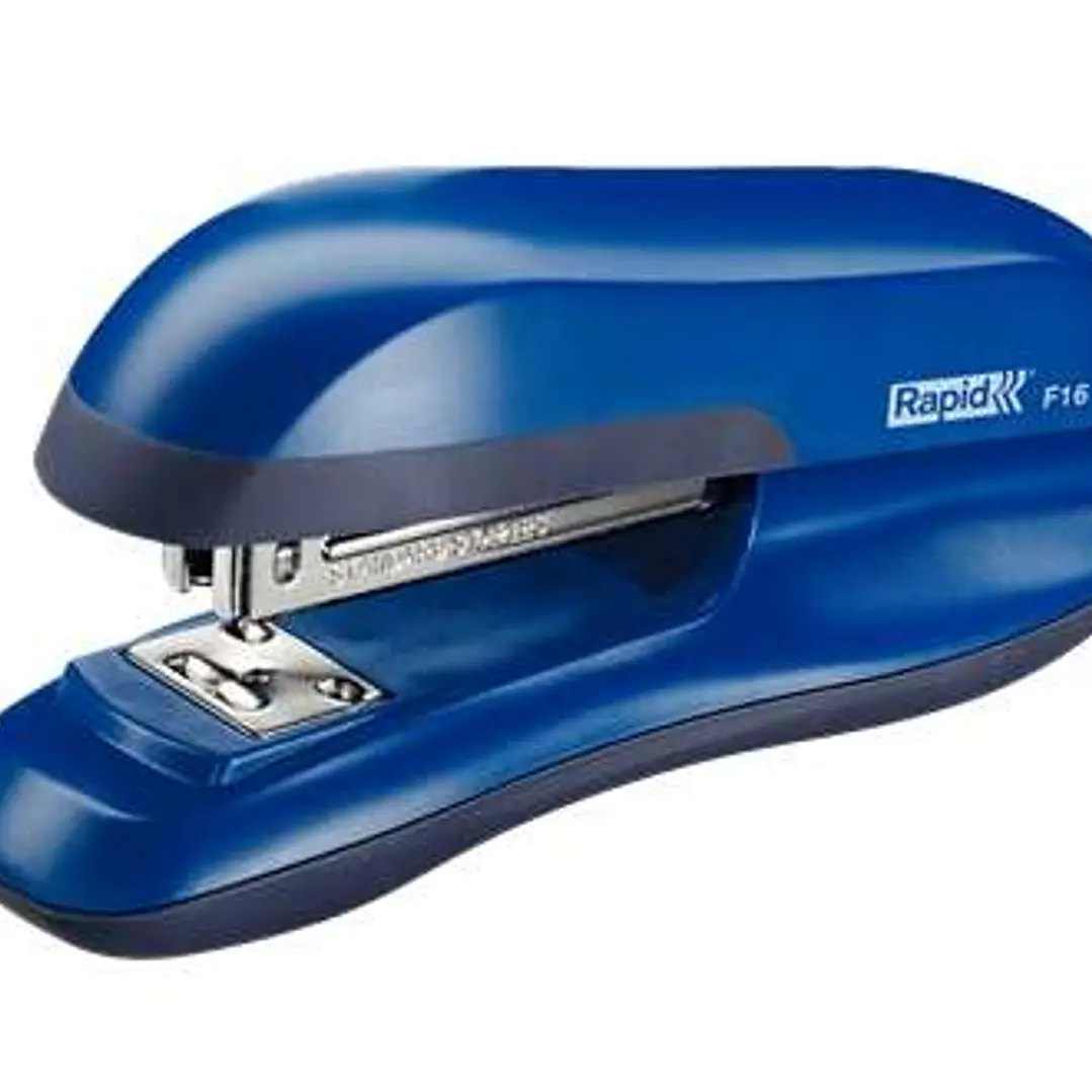 Rapid F16 Grapadora de Sobremesa - Hasta 30 Hojas - Grapado Abierto, Cerrado y Clavado - Color Azul 1