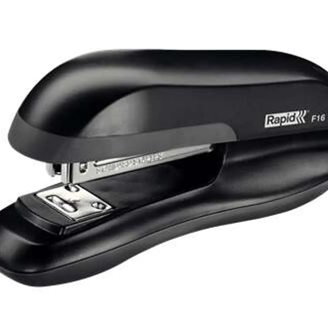 Rapid F16 Grapadora de Sobremesa - Hasta 30 Hojas - Grapado Abierto, Cerrado y Clavado - Color Negro 1