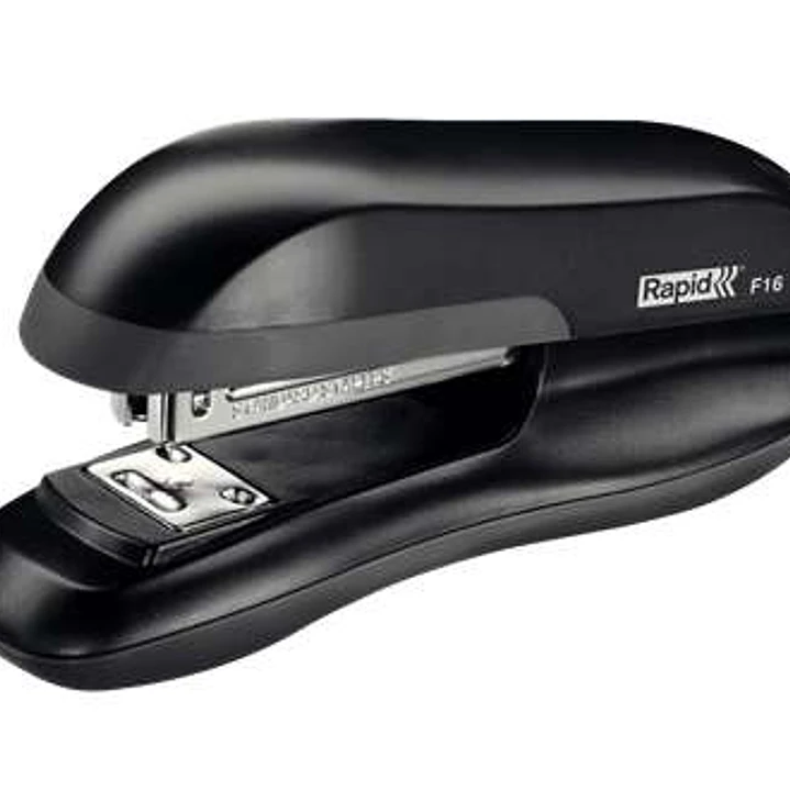 Rapid F16 Grapadora de Sobremesa - Hasta 30 Hojas - Grapado Abierto, Cerrado y Clavado - Color Negro 1