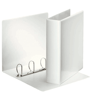 Esselte Carpeta Canguro Gama Basica A4 4 Anillas 4D 50mm - Capacidad para 480 hojas A4 (80 g/m²) -  Color Blanco