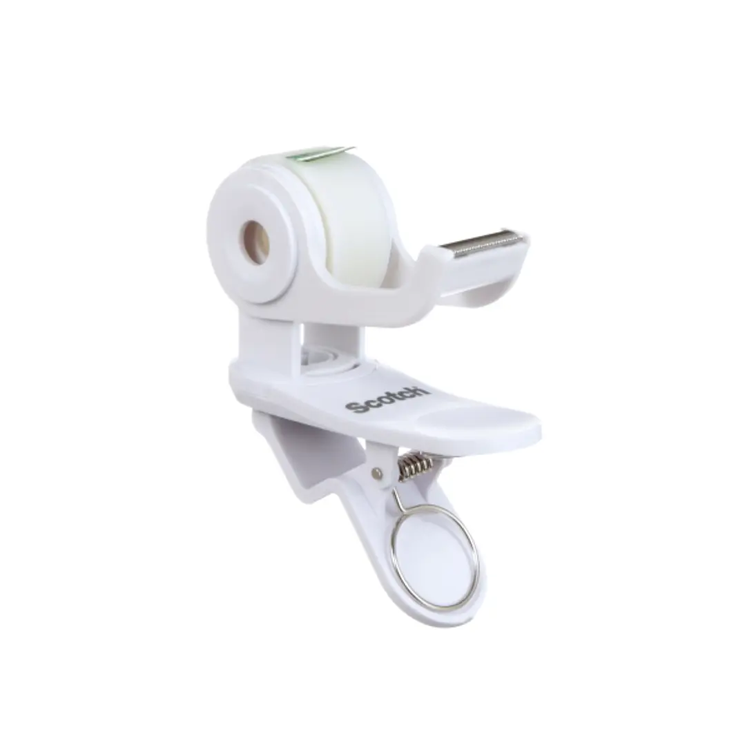 Scotch Dispensador de Pinza con Cinta Adhesiva - Para Cintas de hasta 19mm x 8.89m - Incluye Cinta Adhesiva - Color Blanco 1