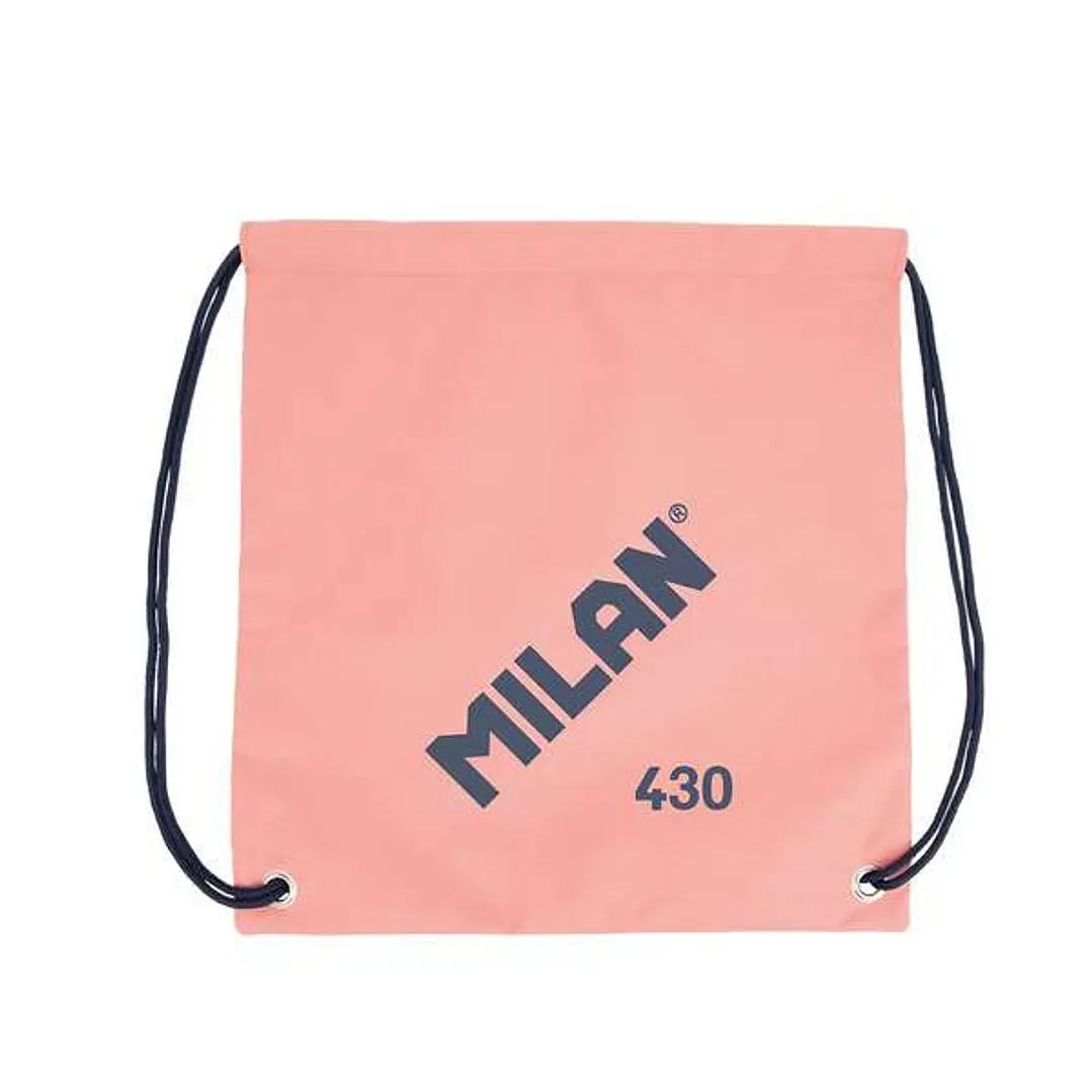 Milan Serie 1918 Bolsa/Mochila de Tiras Grande - Tejido 'ripstop' Ligero y Resistente - Medidas 34x42x0.7cm - Color Rosa 1