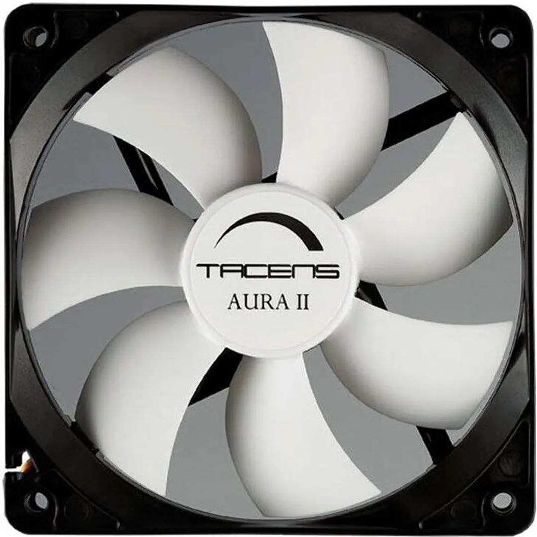Tacens Aura II Ventilador 120mm - Carcasa Negra, Aspas Blancas - Velocidad Max. 1200rpm 1