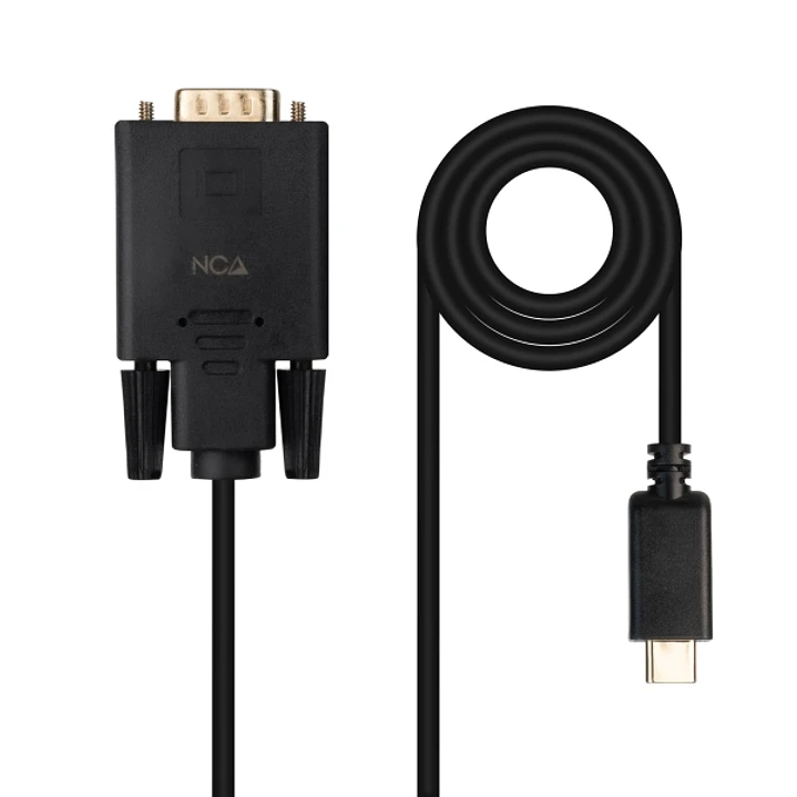 Nanocable Cable Conversor USB-C a VGA - USB-C/M-Hdb15/M - 1.8m - Color Negro 1