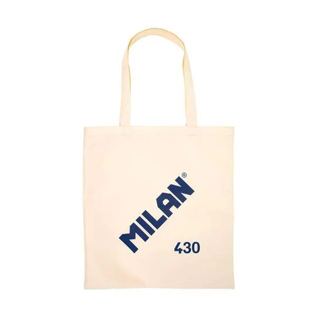 Milan Coleccion 430 Tote Bag Bolsa de Tela - Tamaño  50x38x41cm - Asa Larga 27cm - Tejido 'ripstop' - Color Beige 1