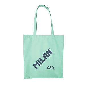 Milan Coleccion 430 Tote Bag Bolsa de Tela - Tamaño  50x38x41cm - Asa Larga 27cm - Tejido 'ripstop' - Color Verde