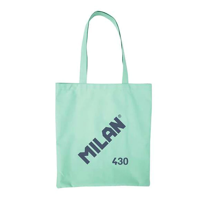 Milan Coleccion 430 Tote Bag Bolsa de Tela - Tamaño  50x38x41cm - Asa Larga 27cm - Tejido 'ripstop' - Color Verde 1
