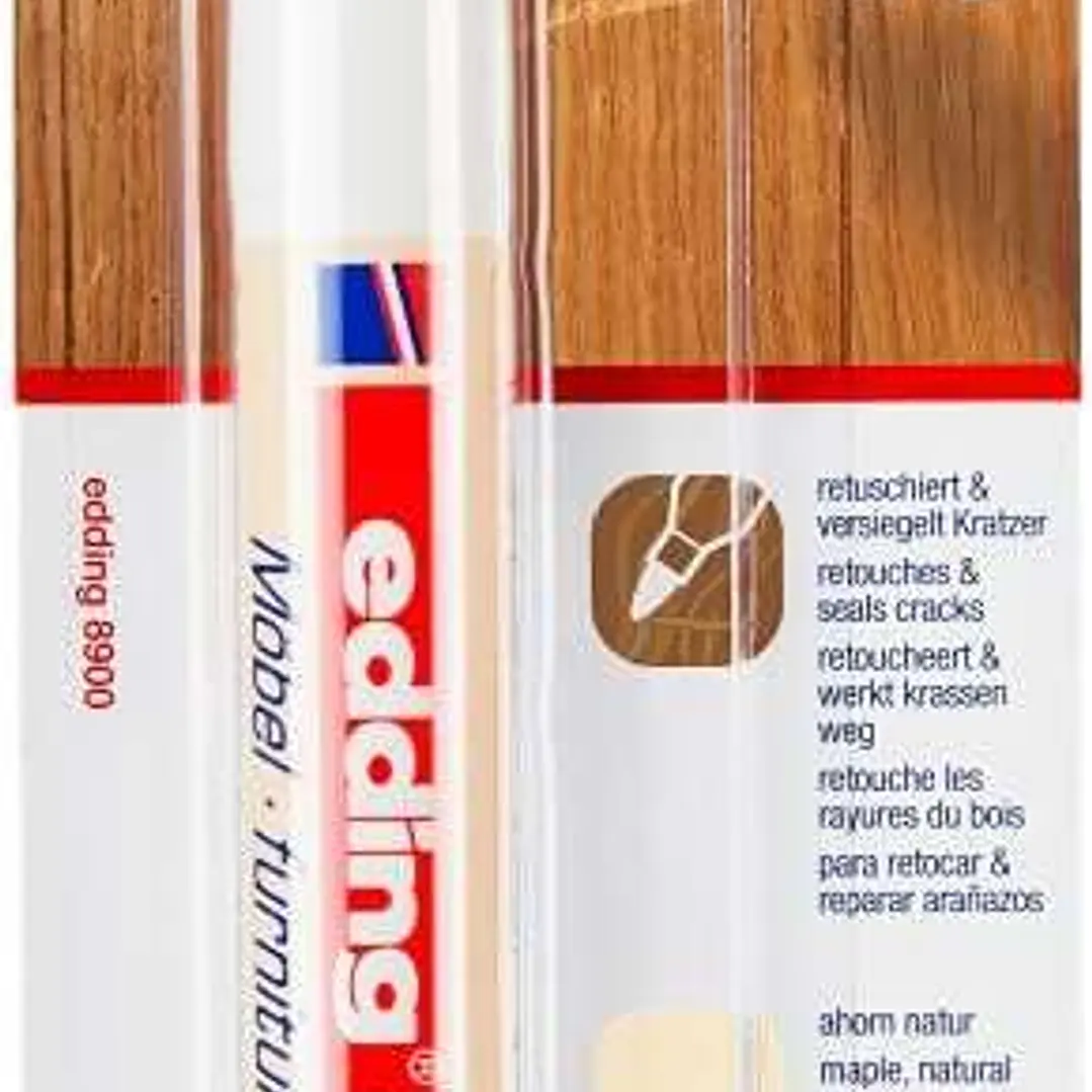 Edding 8900 Rotulador Permanente para Muebles - Punta Redonda 1.5-2mm - Resistente a la Luz - Secado Rapido - Color Arce Natural 1