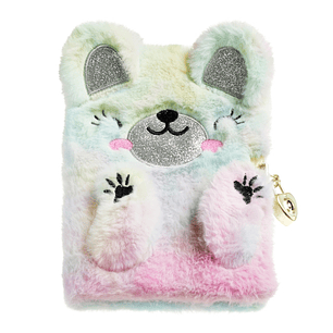 Miquel Rius Back2Fun Diario Secreto Peluche Oso Arcoiris - 80 Hojas Rayadas de Papel 80gr - Cierre con Llave