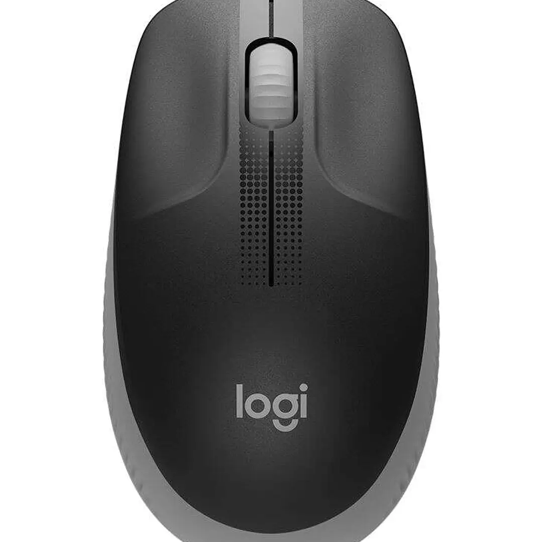 Logitech M190 Full Size Raton Inalambrico USB 1000dpi - 3 Botones - Gran Tamaño - Uso Ambidiestro - Color Negro/Gris Claro 1