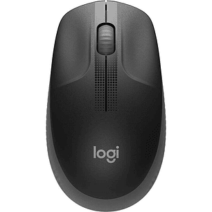 Logitech M190 Full Size Raton Inalambrico USB 1000dpi - 3 Botones - Gran Tamaño - Uso Ambidiestro - Color Negro/Gris Oscuro