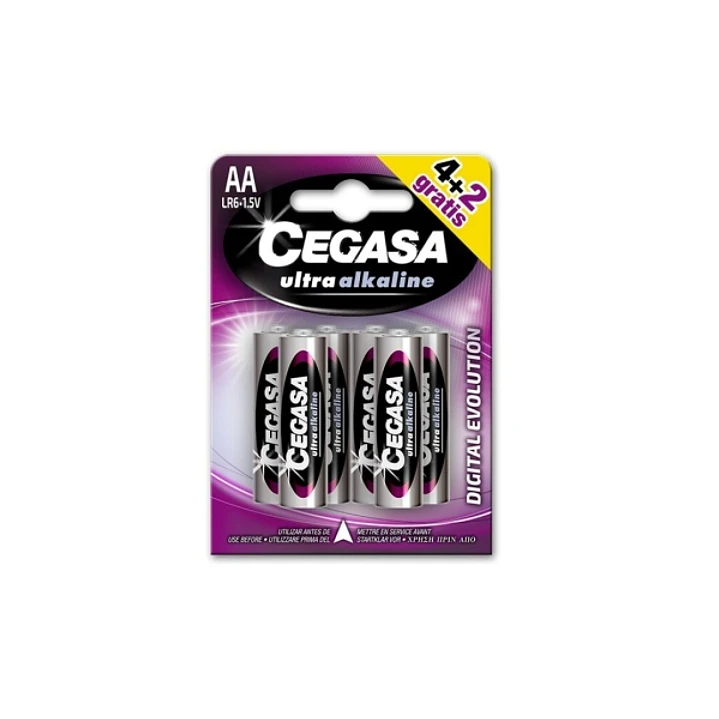 Cegasa Ultra Alcaline Pack de 6 Pilas LR06 AA - Alta Tecnologia - Mas Capacidad, Potencia y Rendimiento 1