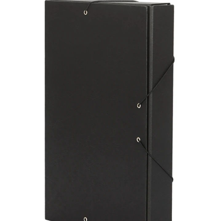 Pardo Carpeta para Proyectos Lomo 90mm - Cierre con Gomas - Color Negro 1