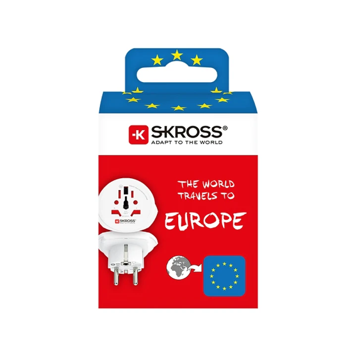 Skross Adaptador de Viaje del Mundo a Europa - Color Blanco 1