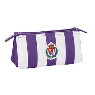 Safta Real Valladolid Neceser Compacto de 2L - 2 Compartimentos con Cremallera - 220x80x100mm - Color Morado