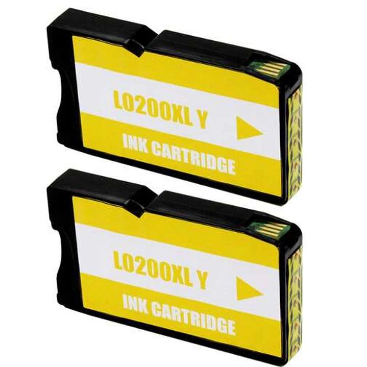 Lexmark 200XL Amarillo Pack 2 Cartuchos de Tinta Genericos - Reemplaza 14L0200 1