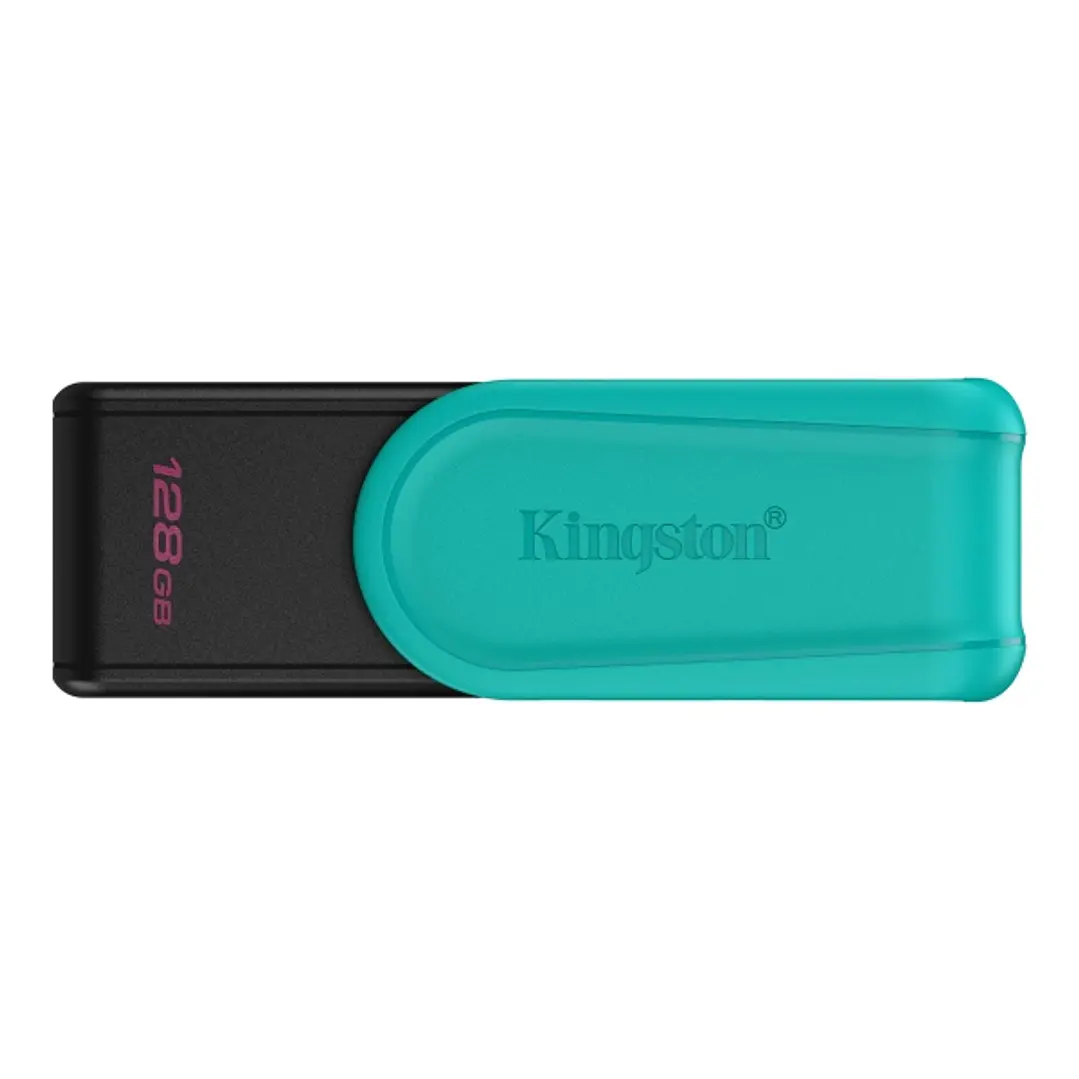 Kingston DataTraveler Exodia Memoria USB 128GB - USB 3.2 Gen 1 - Tapa Giratoria - Color Turquesa 1
