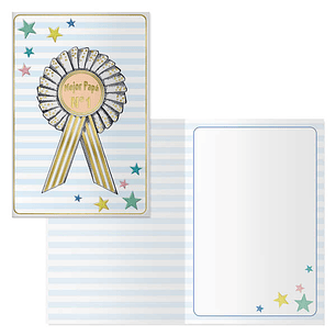 Dohe Pack de 6 Tarjetas de Felicitacion Dia del Padre - 11.5x17cm - Impresion a Todo Color - Estampaciones con Pelicula de Color - Papel Offset Blanco