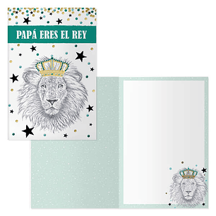 Dohe Pack de 6 Tarjetas de Felicitacion Dia del Padre - 11.5x17cm - Impresion a Todo Color - Estampaciones con Pelicula de Color - Papel Offset Blanco