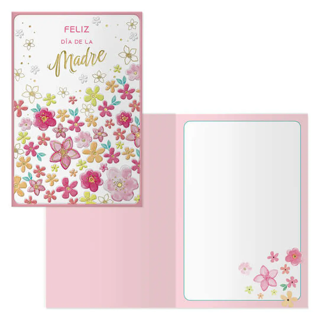 Dohe Pack de 6 Tarjetas de Felicitacion Dia de la Madre - 11.5x17cm - Impresas a Todo Color - Estampaciones con Pelicula de Color - Estampacion en Sec 1