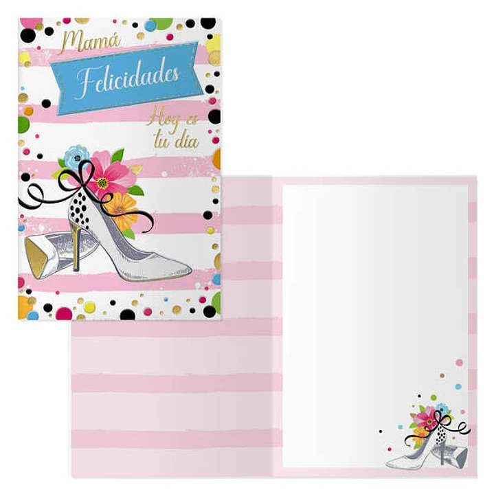 Dohe Pack de 6 Tarjetas de Felicitacion Dia de la Madre - 11.5x17cm - Impresas a Todo Color - Estampaciones con Pelicula de Color - Estampacion en Sec 1