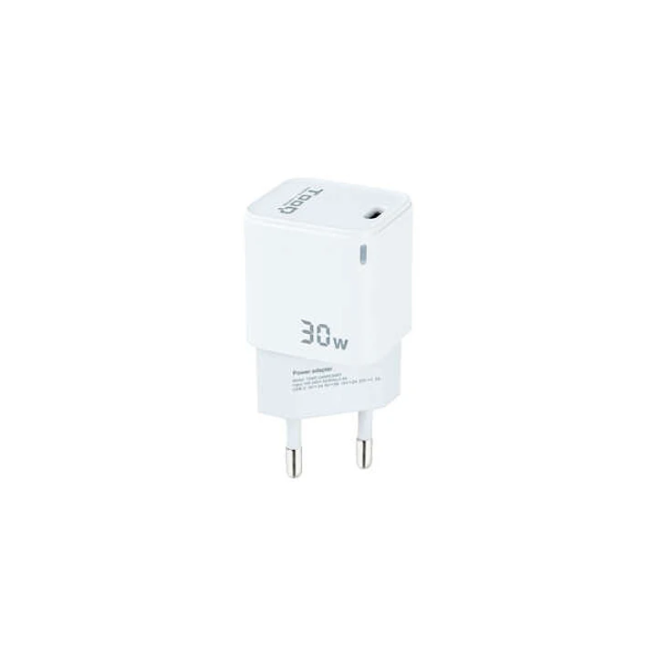 Tooq Cargador de Pared GaN USB-C/PD 30W - Color Blanco 1