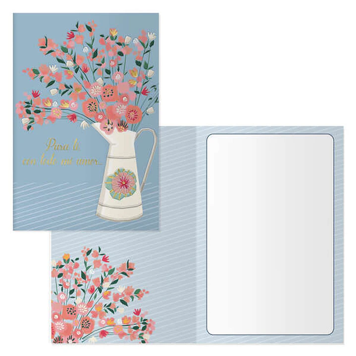 Dohe Pack de 6 Tarjetas de Felicitacion de San Valentin - 11.5x17cm - Impresas a Todo Color - Estampaciones con Pelicula de Color - Estampacion en Sec 1