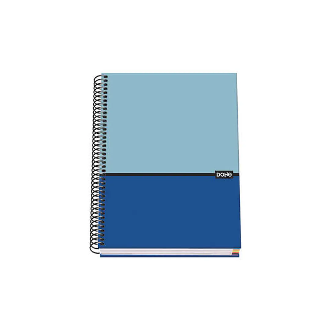 Dohe Cuaderno en Espiral A5 - 162x210mm - Tapa Dura con Carton Forrado - Interior de 100 Hojas de Papel Offset de 90gr - Cuadricula de 5mm con Banda d 1