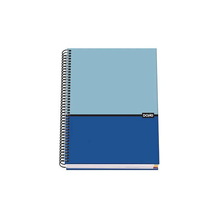 Dohe Cuaderno en Espiral A5 - 162x210mm - Tapa Dura con Carton Forrado - Interior de 100 Hojas de Papel Offset de 90gr - Cuadricula de 5mm con Banda d 1