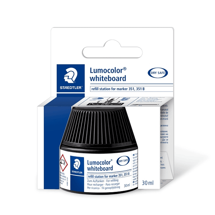 Staedtler Bote de Tinta para Recarga Rotulador Lumocolor 351 - Capacidad 30ml - Color Negro 1