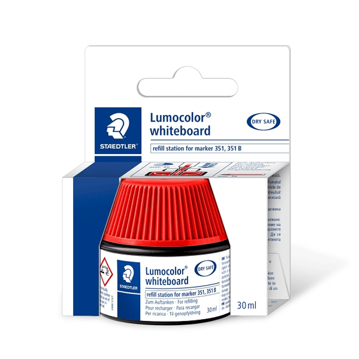 Staedtler Bote de Tinta para Recarga Rotulador Lumocolor 351 - Capacidad 30ml - Color Rojo 1