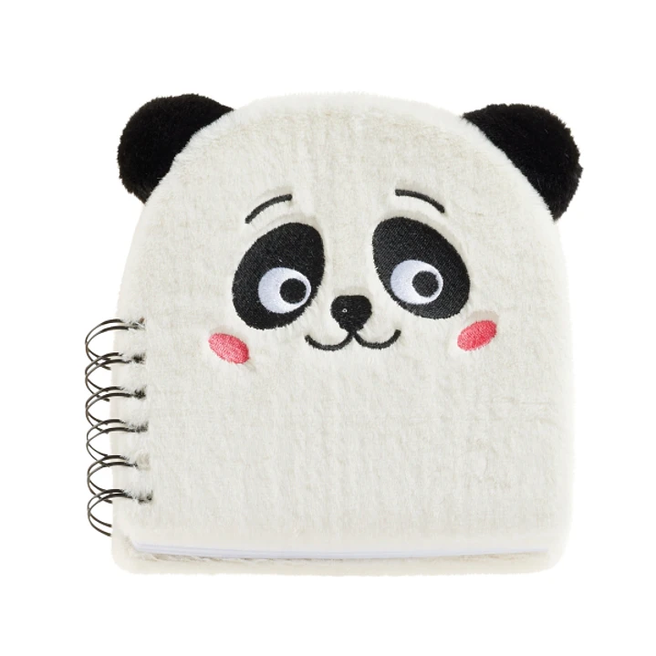 Miquel Rius Back2Fun Cuaderno Peluche Panda - 160 Hojas Lisas de Papel 80 g/m2 - Guardas Estampadas y Primera Pagina con Portadilla 1