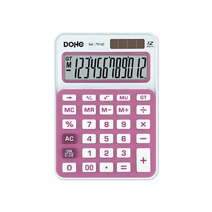 Dohe Calculadora Electronica de 12 Digitos - Funciones de Raiz Cuadrada y Mark Up - 4 Teclas de Memoria - Alimentacion Solar y a Pilas - Apagado Autom