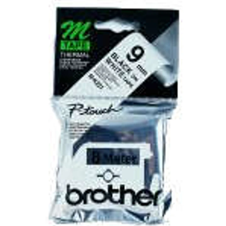Brother MK221BZ Cinta No Laminada Original de Etiquetas - Texto Negro sobre Fondo Blanco - Ancho 9mm x 8 metros 1
