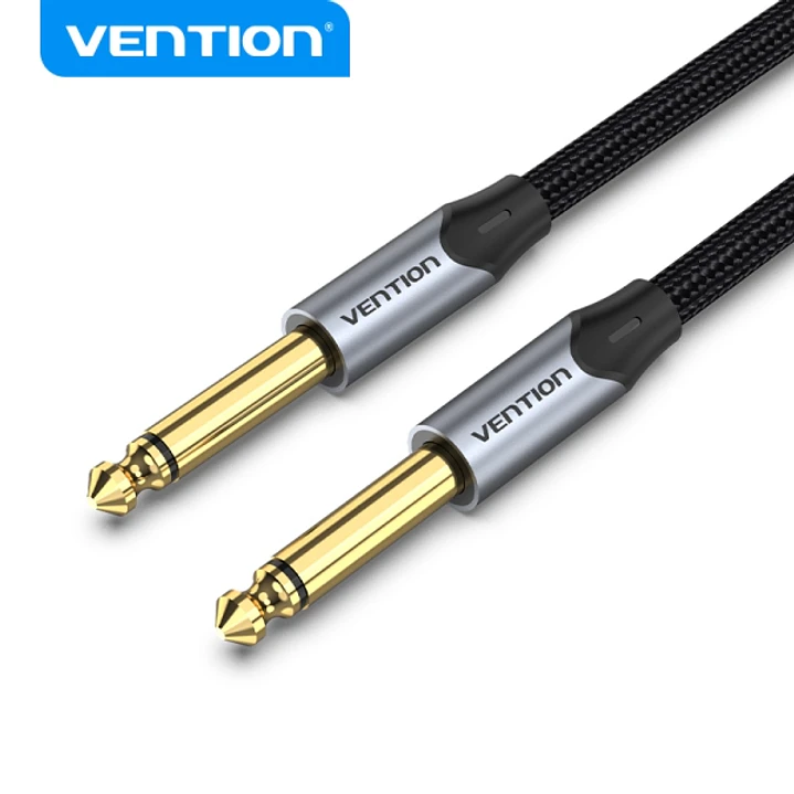 Vention Cable Audio 6.5mm 1.5m - Conectores TS macho - Niquelado - Conductor de cobre esmaltado - Color Gris 1