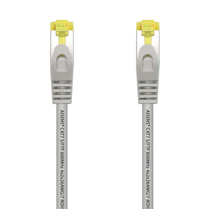 Aisens Cable de Red Latiguillo RJ45 LSZH Cat.7 600 Mhz S/FTP PIMF AWG26 - 10M - Color Gris 1
