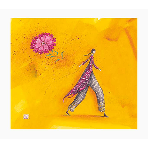 Pictura Aquarupella Gaëlle Boissonnard Tarjeta Doble 14x16cm - Acabado en Barniz de Relieve UV Grueso - Laminado Mate de Tacto Suave - Papel con Certi