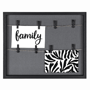 Hama Muro Marco de Fotos con Cordon - Madera MDF - 36.6x29.6x3.2cm - Color Negro