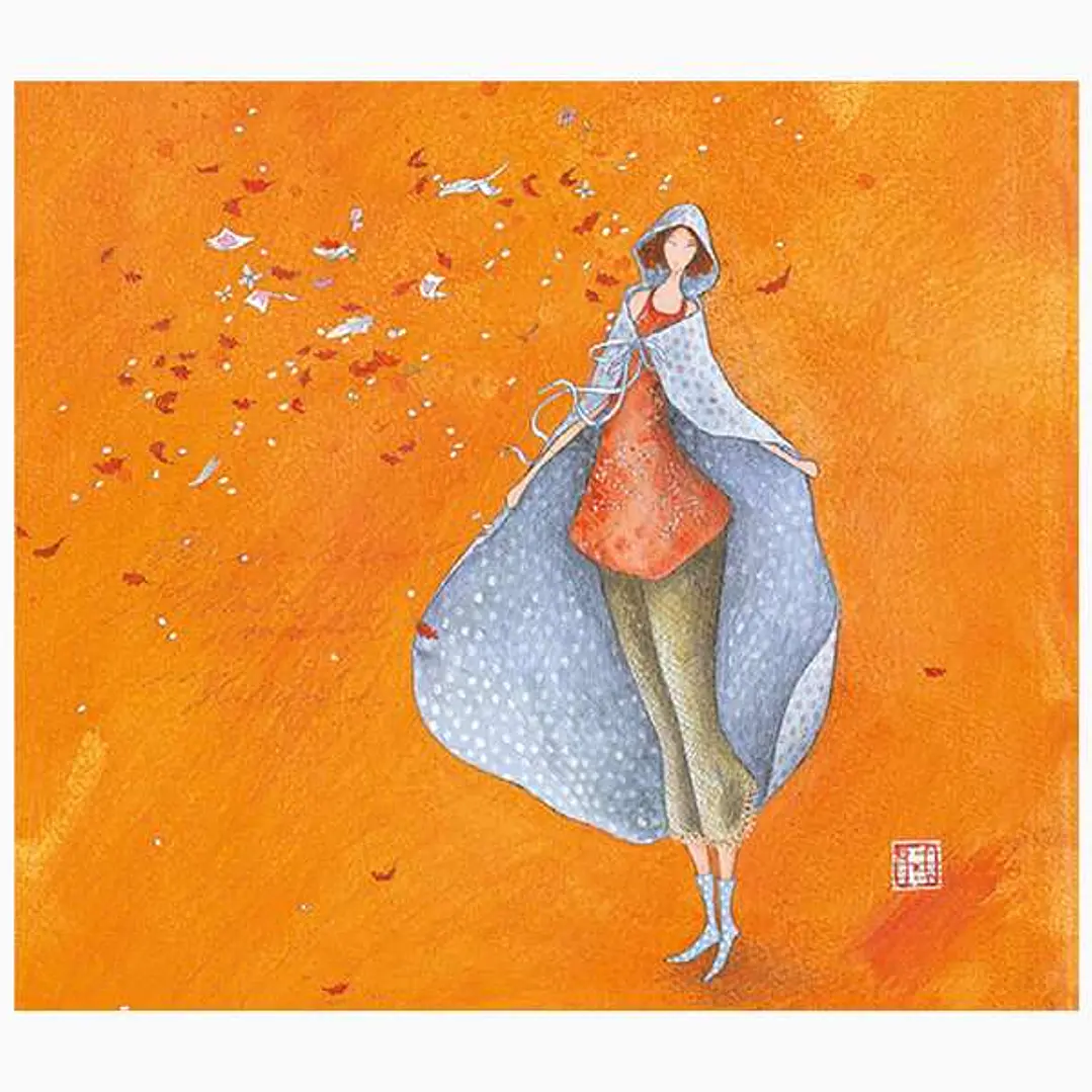 Pictura Aquarupella Gaëlle Boissonnard Tarjeta Doble 14x16cm - Acabado en Barniz de Relieve UV Grueso - Laminado Mate de Tacto Suave - Papel con Certi 1