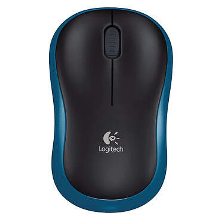 Logitech M185 Raton Inalambrico 1000dpi - 3 Botones - Uso Ambidiestro - Color Negro/Azul 1