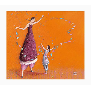 Pictura Aquarupella Gaëlle Boissonnard Tarjeta Doble 14x16cm - Acabado en Barniz de Relieve UV Grueso - Laminado Mate de Tacto Suave - Papel con Certi