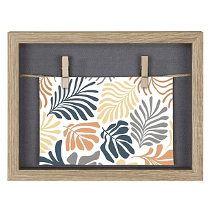 Hama Muro Marco de Fotos con Cordon - Madera MDF - 21.5x16.5x3.2cm - Color Marron