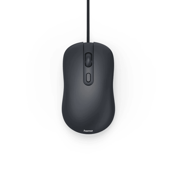 Hama Cm-200 Raton Optico 2000dpi - Cable 180cm - 4 Botones - Silencioso - Uso Ambidiestro - 5.8x3.5x10.3cm - Color Negro 1