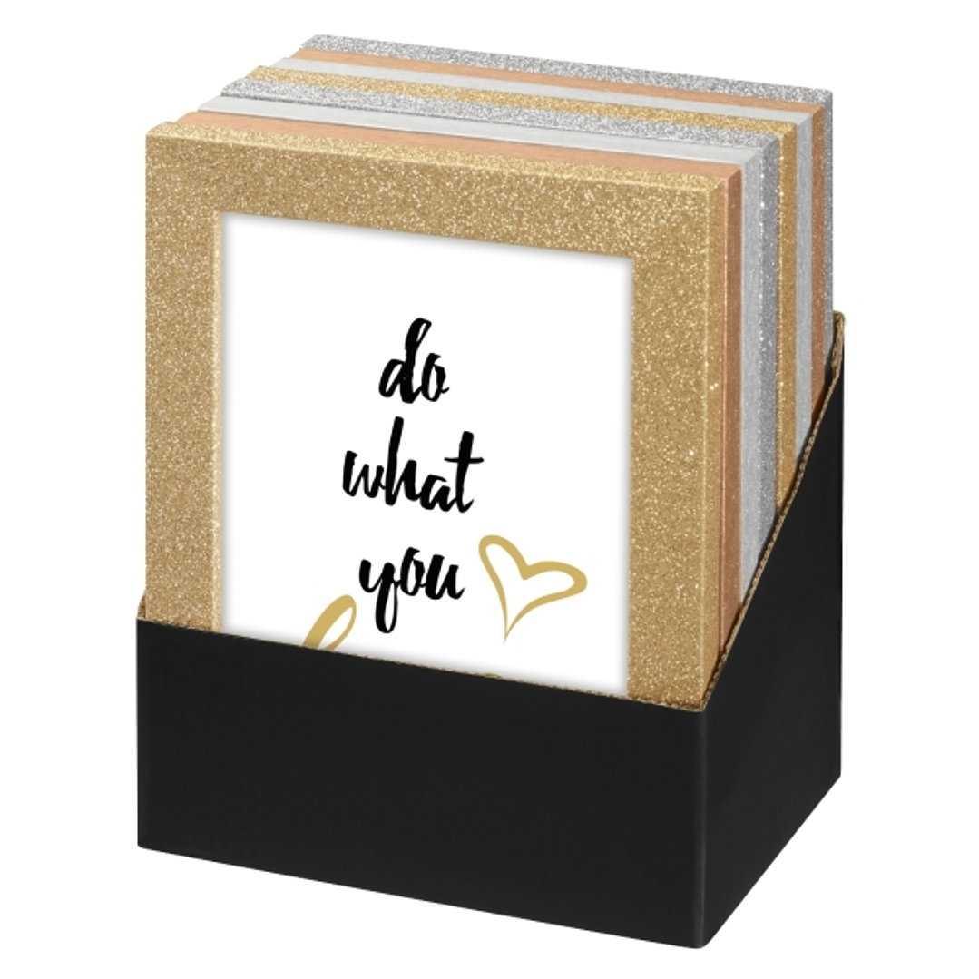 Hama Glitter Marco de Fotos 13x18cm - Formato Retrato - Madera MDF - 16x21x1.3cm - Colores Surtidos 1