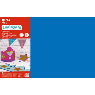 Apli Goma Eva Azul 600x400 - 5 Hojas de Espuma Suave y Flexible para Manualidades y Decoracion