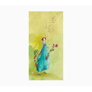 Pictura Gaëlle Boissonnard Tarjeta Doble - Acabado en Barniz de Relieve UV Grueso - Laminado Mate de Tacto Suave - 10.5x21cm - Papel con Certificacion